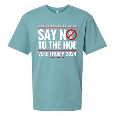 Say No To The Hoe Vote Trump 2024 Sueded Cloud Jersey T-Shirt