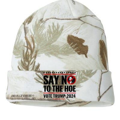 Say No To The Hoe Vote Trump 2024 Kati Licensed 12" Camo Beanie