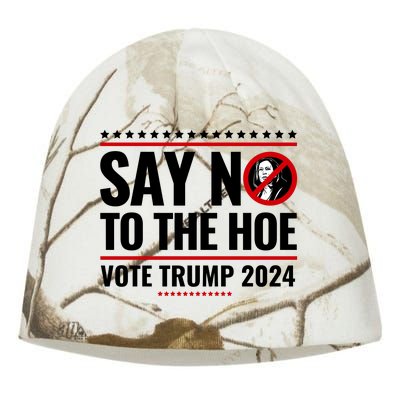 Say No To The Hoe Vote Trump 2024 Kati - Camo Knit Beanie