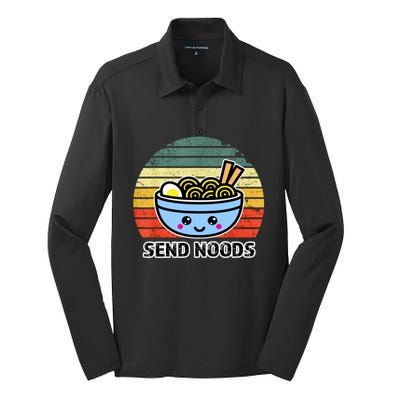 Send Noods Tee Funny Great Ra Noodle Bowl Gift Silk Touch Performance Long Sleeve Polo