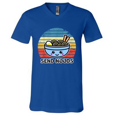 Send Noods Tee Funny Great Ra Noodle Bowl Gift V-Neck T-Shirt