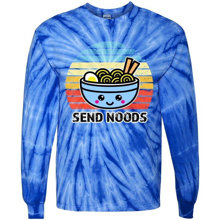 Send Noods Tee Funny Great Ra Noodle Bowl Gift Tie-Dye Long Sleeve Shirt