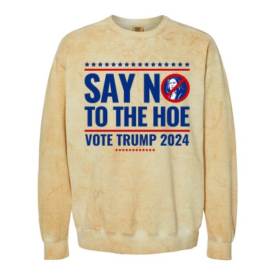 Say No To The Hoe Vote Trump 2024 Colorblast Crewneck Sweatshirt