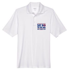 Say No To The Hoe Vote Trump 2024 Men's Origin Performance Pique Polo