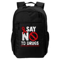 Say No To Drugs Support Red Ribbon Awareness Week Daily Commute Backpack