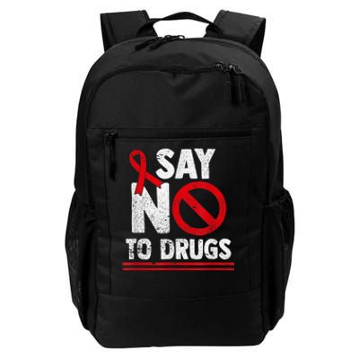 Say No To Drugs Support Red Ribbon Awareness Week Daily Commute Backpack