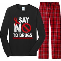 Say No To Drugs Support Red Ribbon Awareness Week Long Sleeve Pajama Set