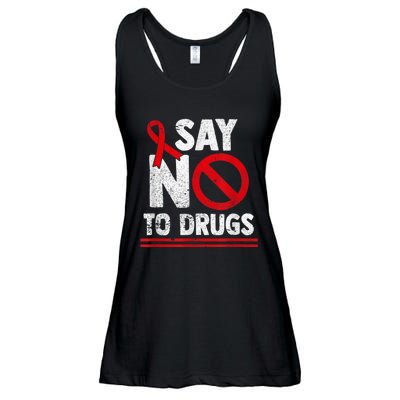 Say No To Drugs Support Red Ribbon Awareness Week Ladies Essential Flowy Tank