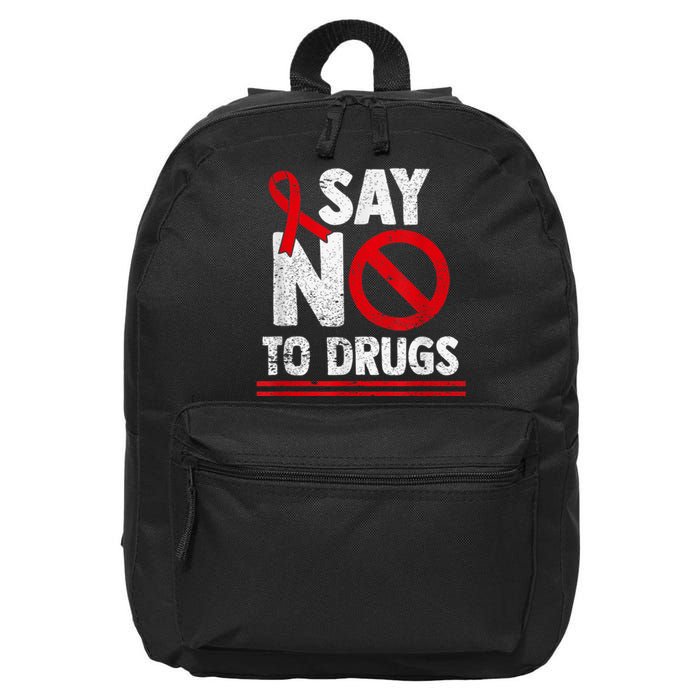 Say No To Drugs Support Red Ribbon Awareness Week 16 in Basic Backpack