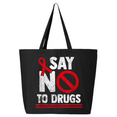 Say No To Drugs Support Red Ribbon Awareness Week 25L Jumbo Tote