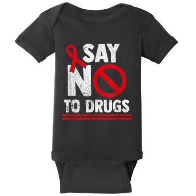 Say No To Drugs Support Red Ribbon Awareness Week Baby Bodysuit