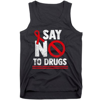 Say No To Drugs Support Red Ribbon Awareness Week Tank Top