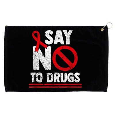 Say No To Drugs Support Red Ribbon Awareness Week Grommeted Golf Towel