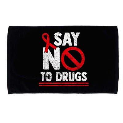 Say No To Drugs Support Red Ribbon Awareness Week Microfiber Hand Towel