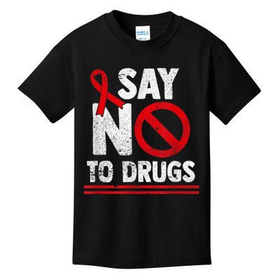 Say No To Drugs Support Red Ribbon Awareness Week Kids T-Shirt