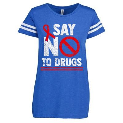 Say No To Drugs Support Red Ribbon Awareness Week Enza Ladies Jersey Football T-Shirt