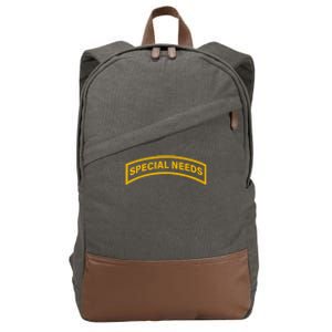 Special Needs Tab Cotton Canvas Backpack