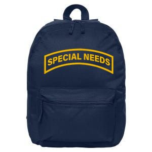 Special Needs Tab 16 in Basic Backpack