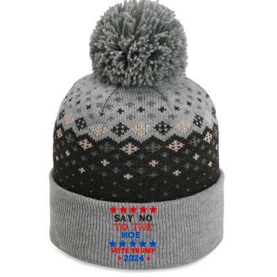 Say No To The Hoe Vote Trump Hat 2024 The Baniff Cuffed Pom Beanie