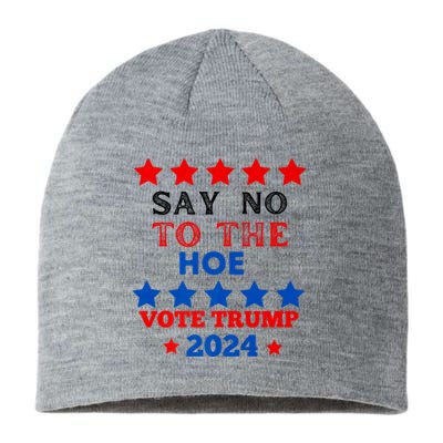 Say No To The Hoe Vote Trump Hat 2024 Sustainable Beanie