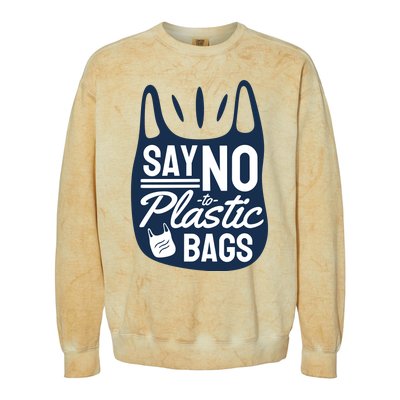 Say No To Plastic Bags Colorblast Crewneck Sweatshirt