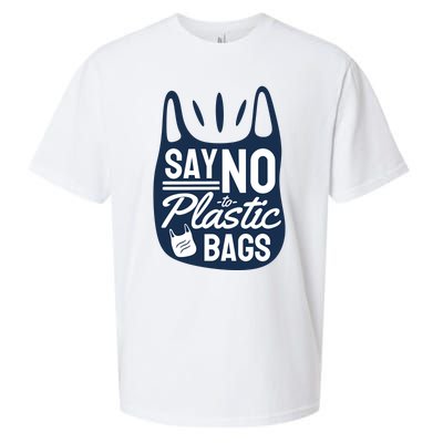 Say No To Plastic Bags Sueded Cloud Jersey T-Shirt