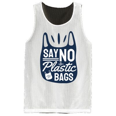 Say No To Plastic Bags Mesh Reversible Basketball Jersey Tank