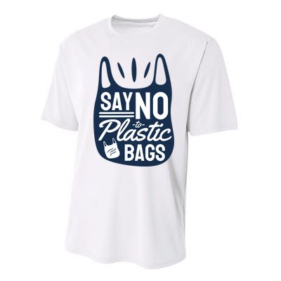 Say No To Plastic Bags Performance Sprint T-Shirt