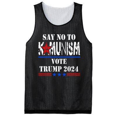 Say No To Kamunism Vote Trump 2024 Mesh Reversible Basketball Jersey Tank