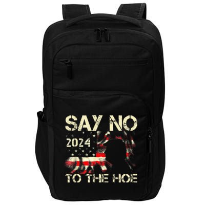 Say No To The Hoe Vote Trump 2024 America Usa Flag Impact Tech Backpack