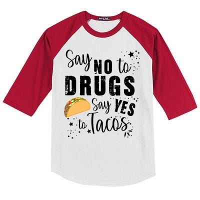 Say No To Drugs, Say Yes To Tacos Kids Colorblock Raglan Jersey