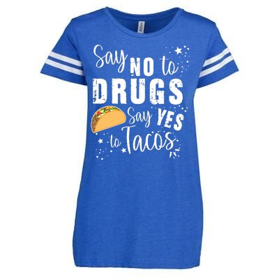 Say No To Drugs, Say Yes To Tacos Enza Ladies Jersey Football T-Shirt