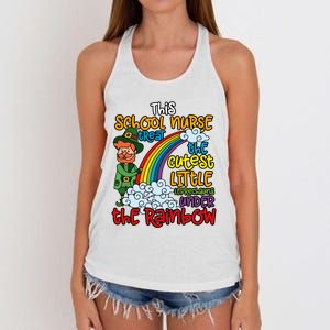 School Nurse Treat The Cutest Little Leprechauns Patricks Women's Knotted Racerback Tank