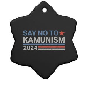 Say No To Kamunism Kamala Vote Trump Vance Ceramic Star Ornament