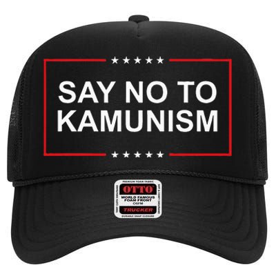 Say No To Kamunism High Crown Mesh Back Trucker Hat