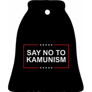 Say No To Kamunism Ceramic Bell Ornament