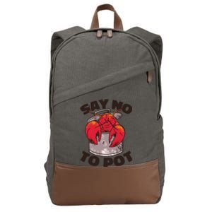 Say No To Pot Funny Cotton Canvas Backpack