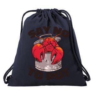 Say No To Pot Funny Drawstring Bag