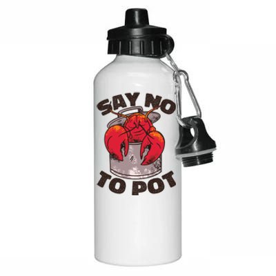 Say No To Pot Funny Aluminum Water Bottle 