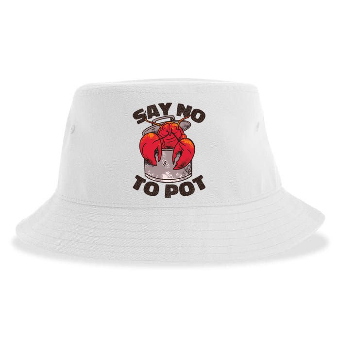 Say No To Pot Funny Sustainable Bucket Hat