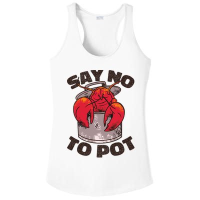 Say No To Pot Funny Ladies PosiCharge Competitor Racerback Tank