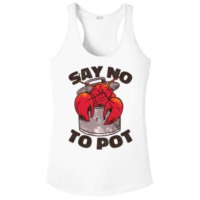 Say No To Pot Funny Ladies PosiCharge Competitor Racerback Tank