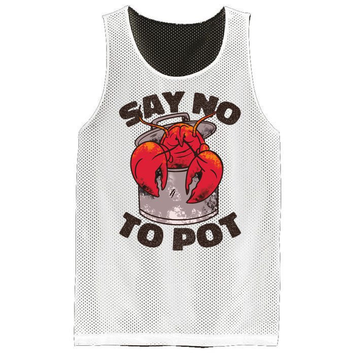 Say No To Pot Funny Mesh Reversible Basketball Jersey Tank