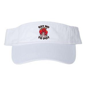 Say No To Pot Funny Valucap Bio-Washed Visor