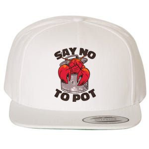 Say No To Pot Funny Wool Snapback Cap