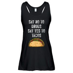 Say No To Drugs Say Yes To Tacos Ladies Essential Flowy Tank