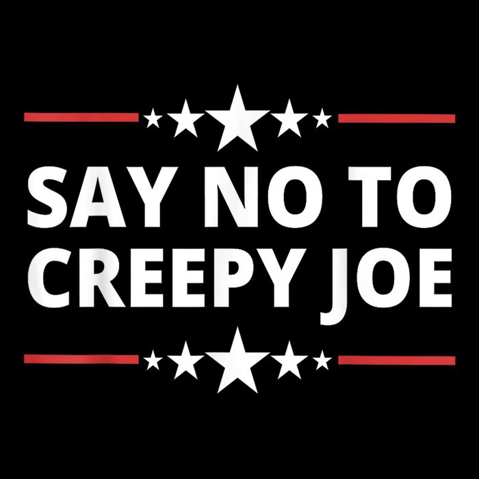 Say No To Creepy Joe  Funny Anti Biden Quotes Youth Performance Sprint T-Shirt