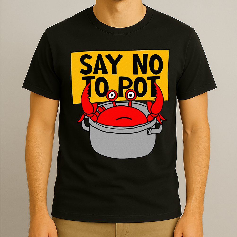 Say No To Pot Funny Crab Eater Seafood Lover Crab Boil T-Shirt