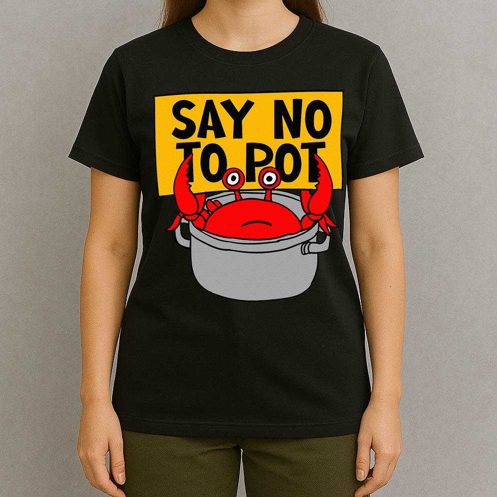 Say No To Pot Funny Crab Eater Seafood Lover Crab Boil T-Shirt