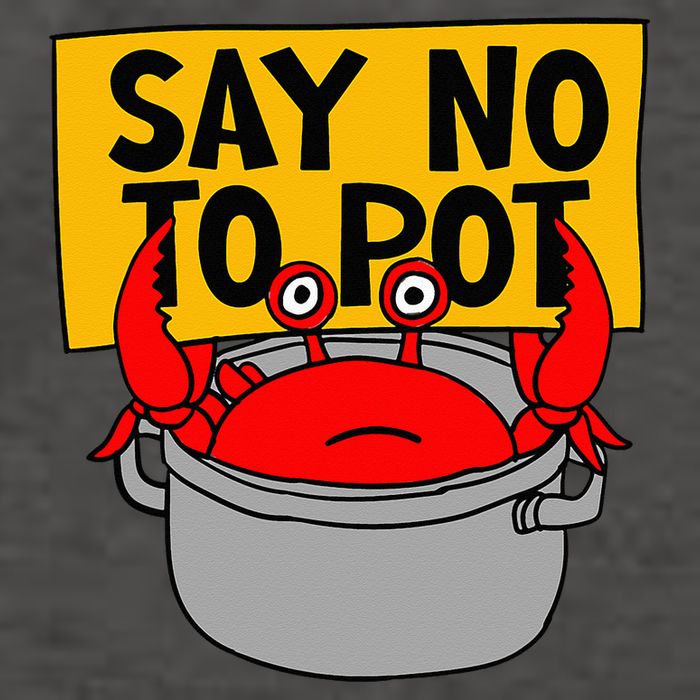 Say No To Pot Funny Crab Eater Seafood Lover Crab Boil Vector Backpack